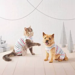 Fair Isle Dog and Cat Pajamas - Wondershop™ XS
