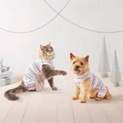 Fair Isle Dog and Cat Pajamas - Wondershop™ XS
