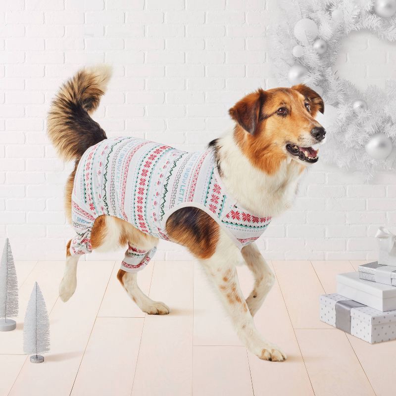 slide 1 of 3, Fair Isle Dog Pajamas - Wondershop™ L, 1 ct