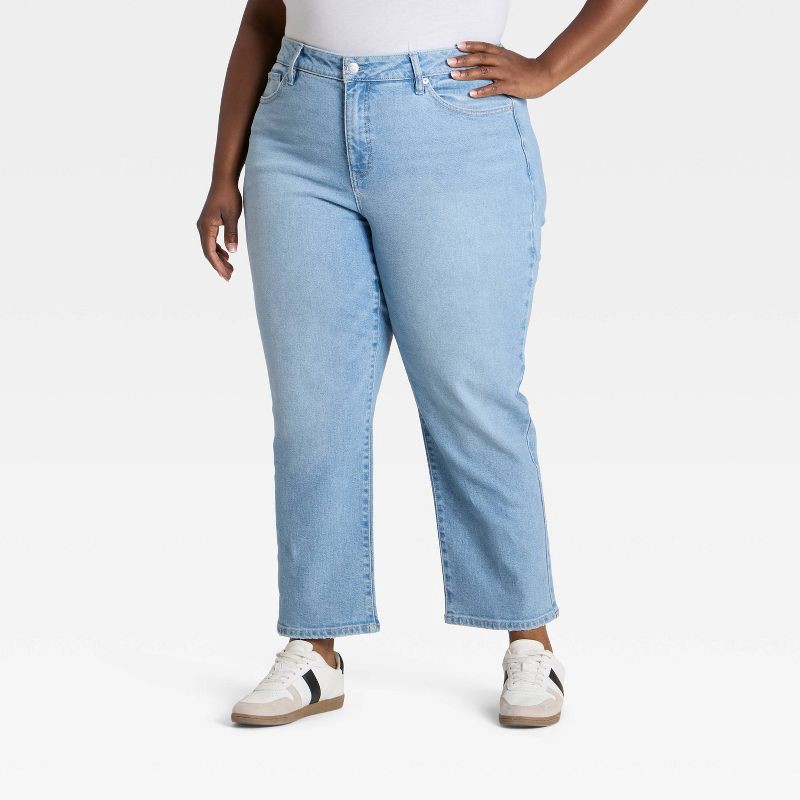slide 1 of 3, Women's High-Rise Boyfriend Jeans - Ava & Viv™ Medium Wash 17, 1 ct