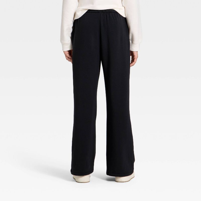 slide 2 of 3, Girls' Modal Wide Leg Pants - All In Motion™ Black S, 1 ct