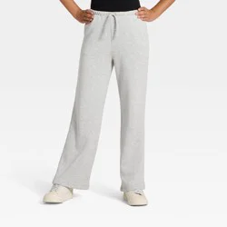 Girls' Modal Wide Leg Pants - All In Motion™ Heather Gray S
