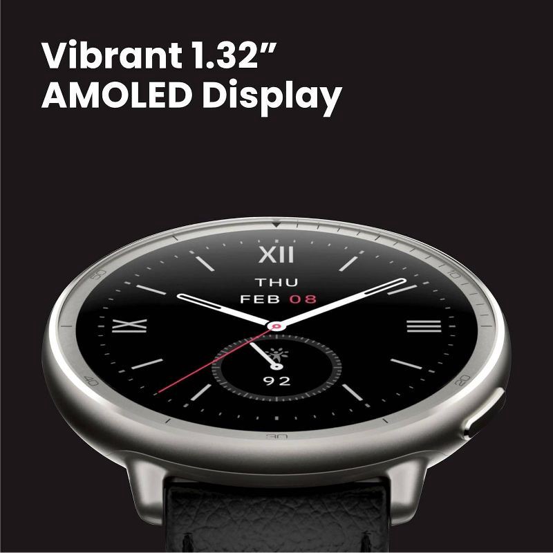 slide 8 of 18, Amazfit Active 2 Round Smartwatch - Black Silicone Sport, 1 ct