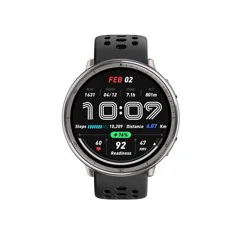 Amazfit Active 2 Round Smartwatch - Black Silicone Sport