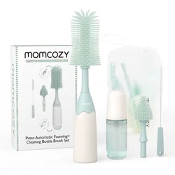 Momcozy Innovative Push-Press Design Bottle Brush Kit - 7ct