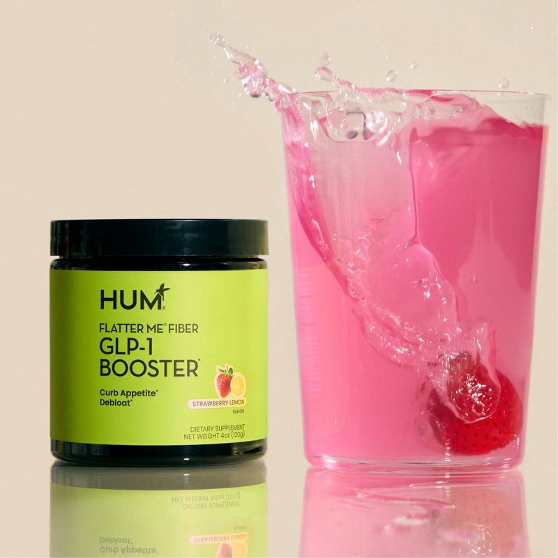 slide 4 of 7, HUM Nutrition Flatter Me Fiber GLP-1 Booster Dietary Supplements - 4oz, 4 oz