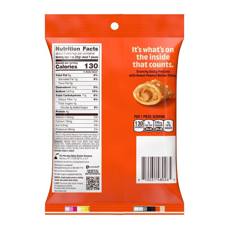 slide 2 of 6, Reese's Filled Pretzels with Peanut Butter Filling - 5oz, 5 oz