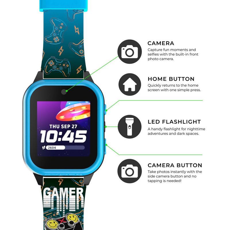 slide 4 of 15, PlayZoom 4 Kids Smartwatch with Camera - Gamer Blue, 1 ct