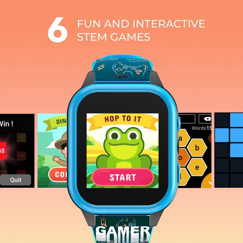 slide 7 of 15, PlayZoom 4 Kids Smartwatch with Camera - Gamer Blue, 1 ct