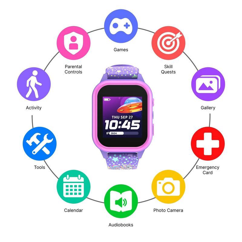 slide 5 of 15, PlayZoom 4 Smartwatch with Camera - Purple Unicorn, 1 ct