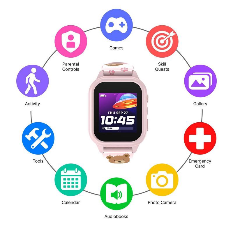 slide 5 of 14, PlayZoom 4 Smartwatch with Camera - Teddy Bear, 1 ct