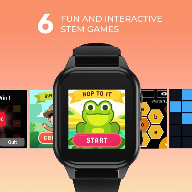 slide 8 of 20, PlayZoom 4 Kids Smartwatch with Camera - Black, 1 ct