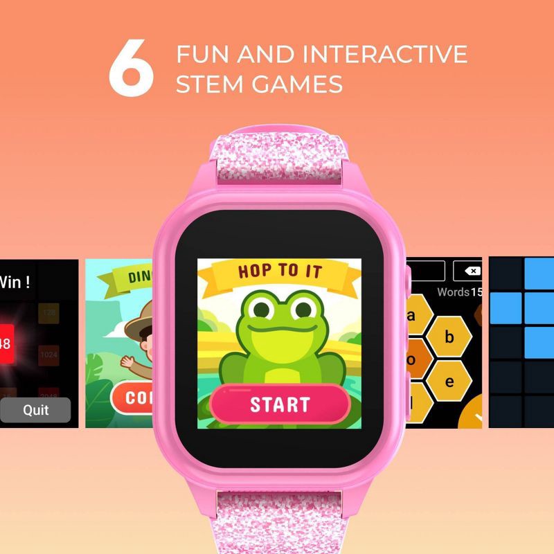 slide 7 of 14, PlayZoom 4 Kids Smartwatch with Camera - Pink Glitter, 1 ct