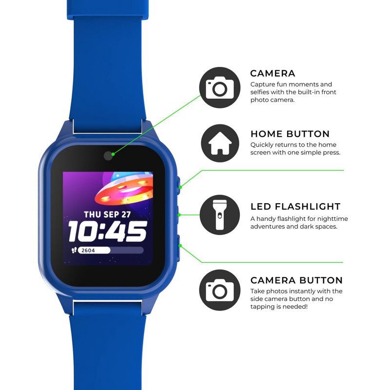 slide 4 of 14, PlayZoom 4 Smartwatch with Camera - Navy Blue, 1 ct