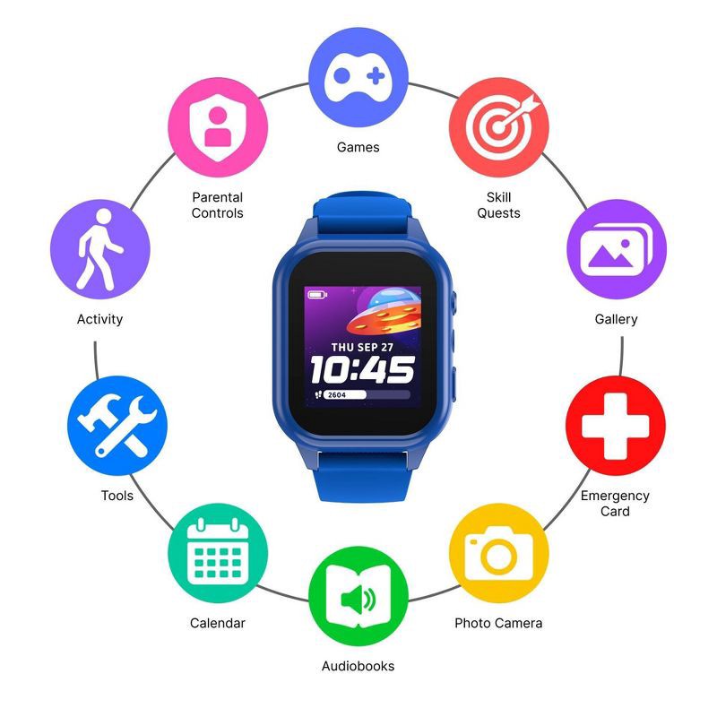 slide 5 of 14, PlayZoom 4 Smartwatch with Camera - Navy Blue, 1 ct