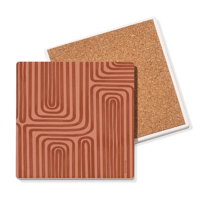 slide 2 of 3, Thirstystone Mocha Maze Square Coaster, 1 ct