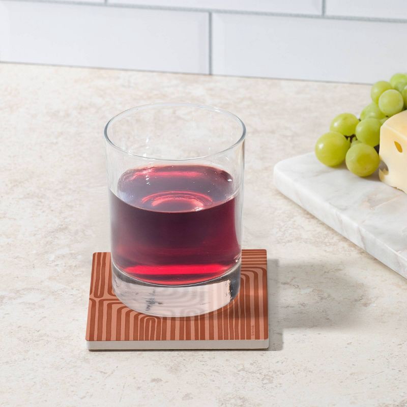 slide 3 of 3, Thirstystone Mocha Maze Square Coaster, 1 ct