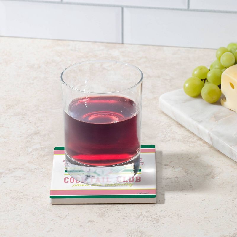 slide 3 of 3, Thirstystone Pickleball Club Square Coaster, 1 ct