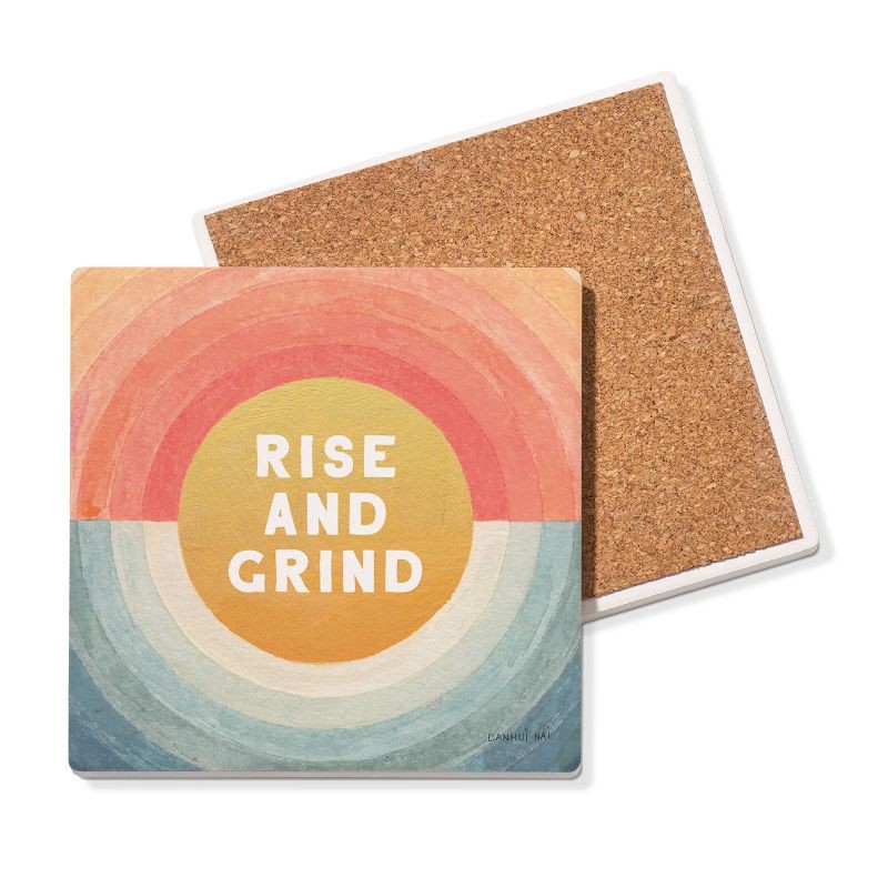 slide 2 of 3, Thirstystone Rise and Grind Square Coaster, 1 ct