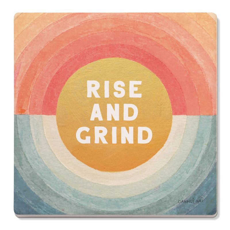 slide 1 of 3, Thirstystone Rise and Grind Square Coaster, 1 ct