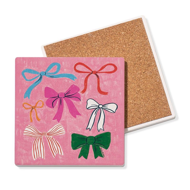 slide 2 of 3, Thirstystone Bright Bows Square Coaster, 1 ct