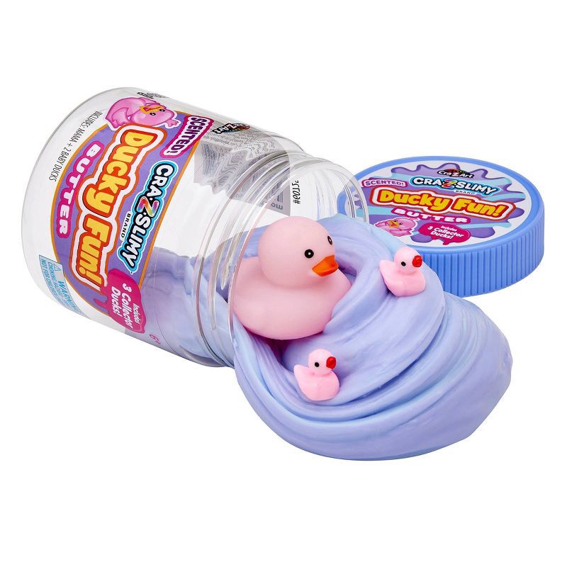slide 3 of 8, Cra-Z-Slimy Perm Purple Slime Pink Duck, 1 ct