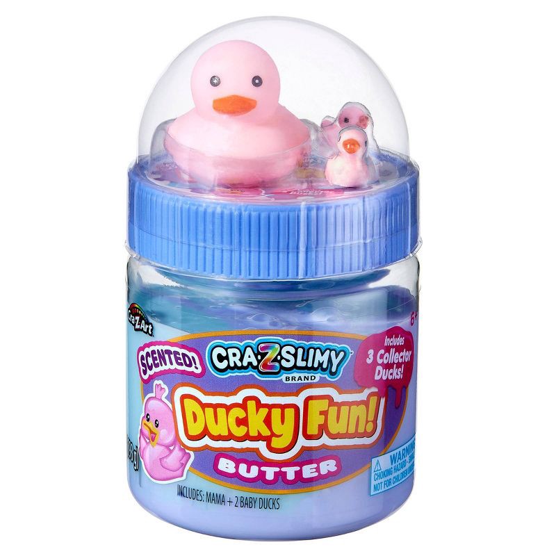 slide 1 of 8, Cra-Z-Slimy Perm Purple Slime Pink Duck, 1 ct