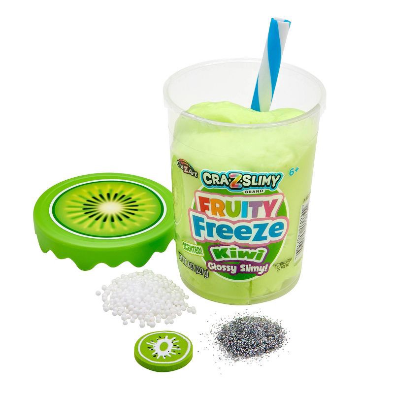 slide 2 of 6, Cra-Z-Slimy Perm Kiwi Green Drink: Creativity Slime Toy, 8 oz, 8 oz