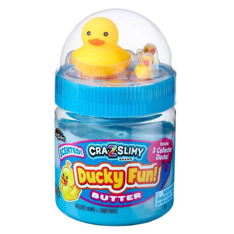 slide 2 of 8, Cra-Z-Slimy Perm Blue Slime Yellow Duck, 1 ct