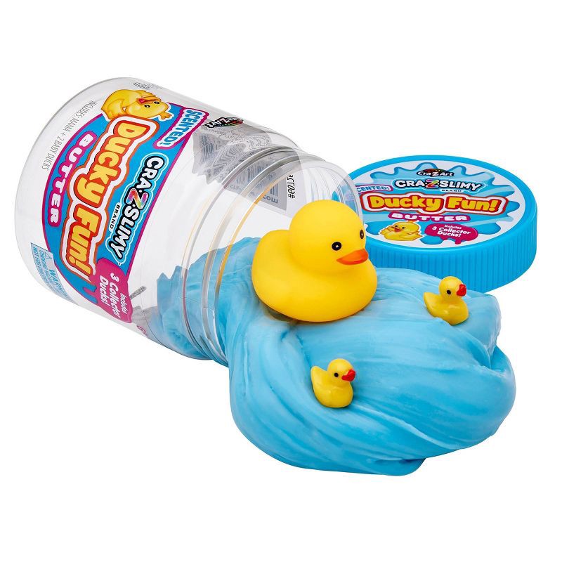 slide 3 of 8, Cra-Z-Slimy Perm Blue Slime Yellow Duck, 1 ct