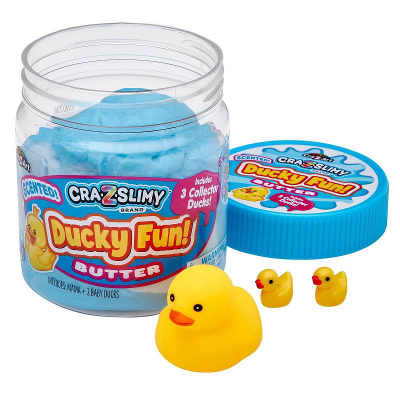 slide 4 of 8, Cra-Z-Slimy Perm Blue Slime Yellow Duck, 1 ct