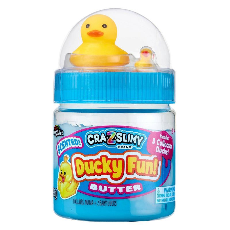 slide 8 of 8, Cra-Z-Slimy Perm Blue Slime Yellow Duck, 1 ct