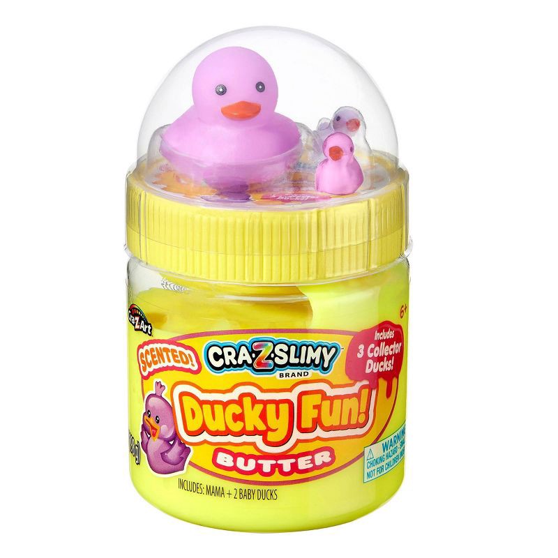 slide 6 of 8, Cra-Z-Slimy Perm Yellow Slime Purple Duck, 1 ct
