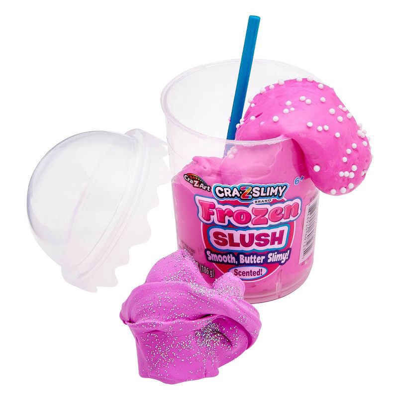 slide 4 of 8, Cra-Z-Slimy Perm Pink Frosty Drink: Creative Educational Slime, 8 oz, Single Piece, 8 oz