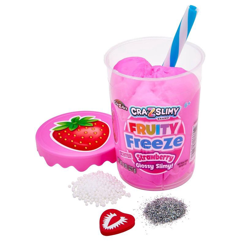 slide 3 of 8, Cra-Z-Slimy Perm Strawberry Pink Drink, 1 ct