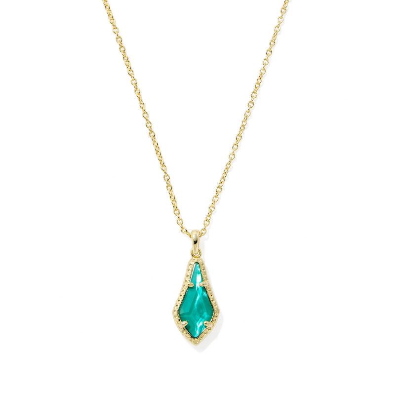 slide 2 of 3, Kendra Scott Jesse Pendant Necklace - Pine Green Illusion, 1 ct