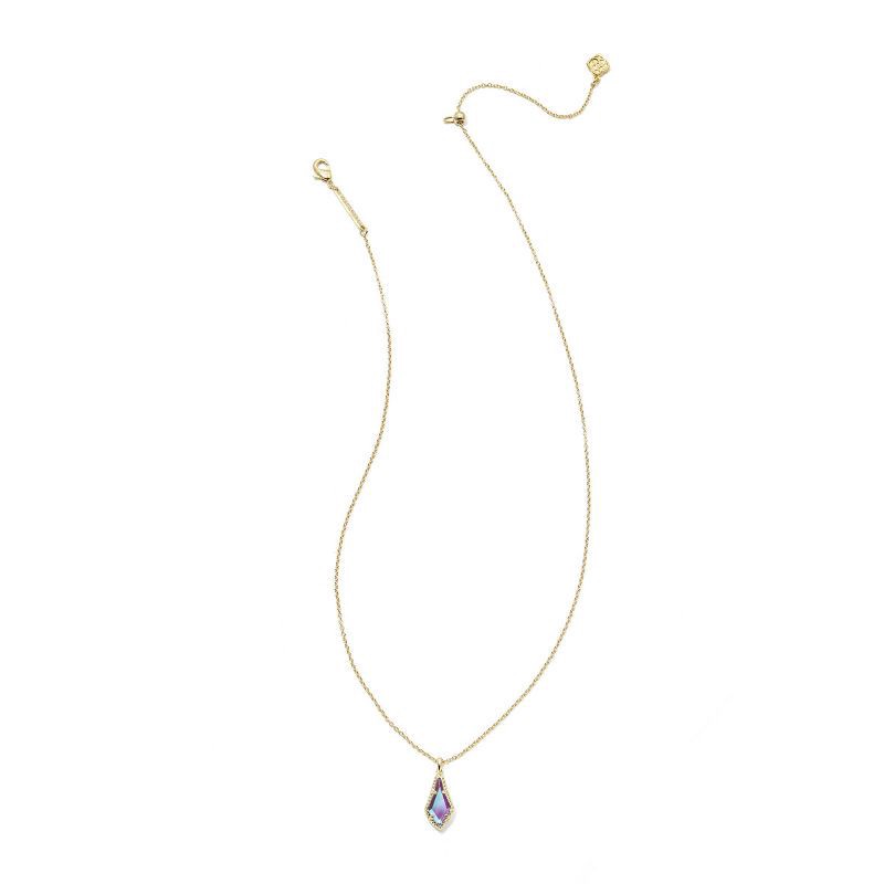 slide 1 of 2, Kendra Scott Jesse Pendant Necklace - Light Blue Dichroic Glass, 1 ct