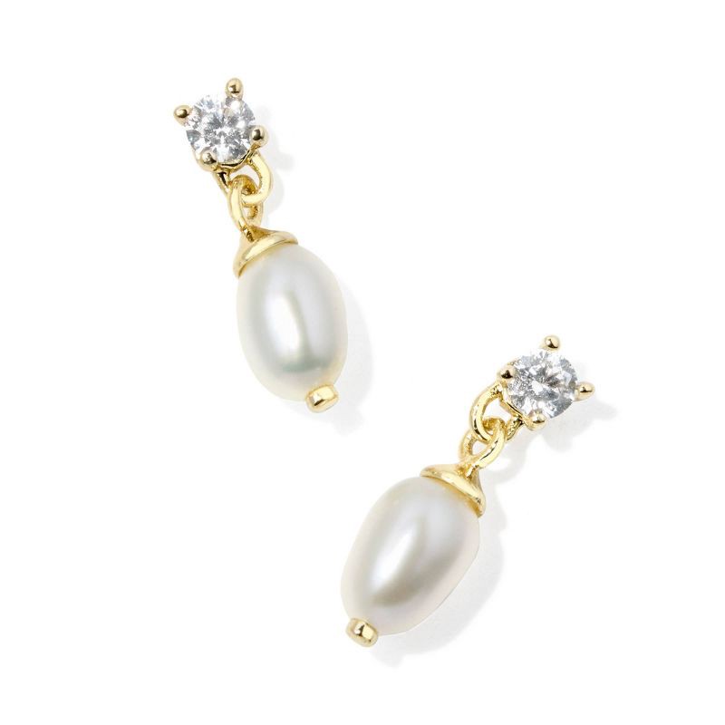 slide 1 of 2, Kendra Scott Linda Drop Earrings - Gold/Pearl, 1 ct