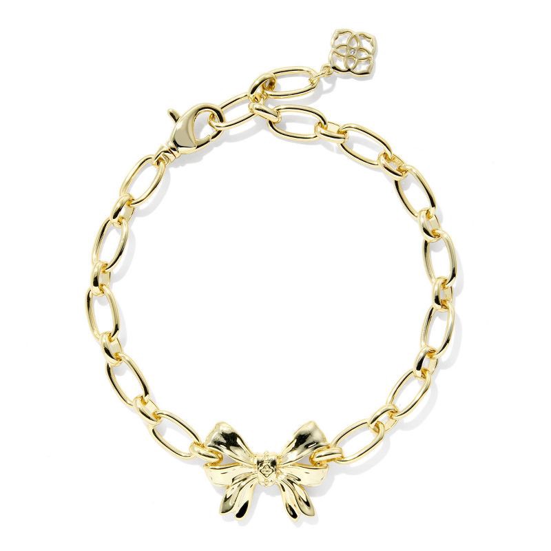 slide 1 of 1, Kendra Scott Belle Bow Chain Bracelet - Gold, 1 ct