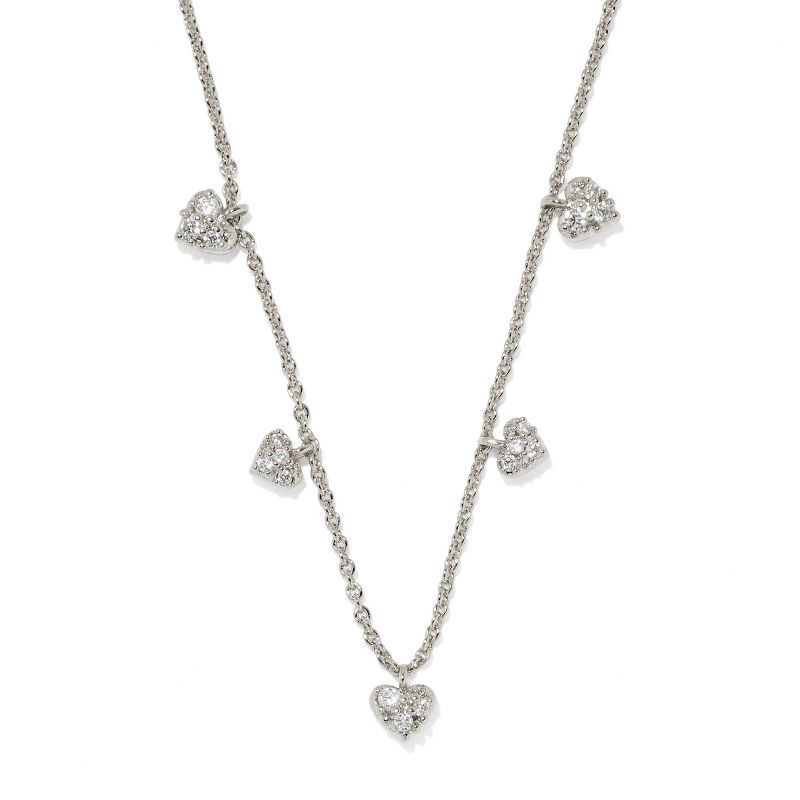 slide 2 of 2, Kendra Scott Anna Pave Strand Necklace - Silver, 1 ct