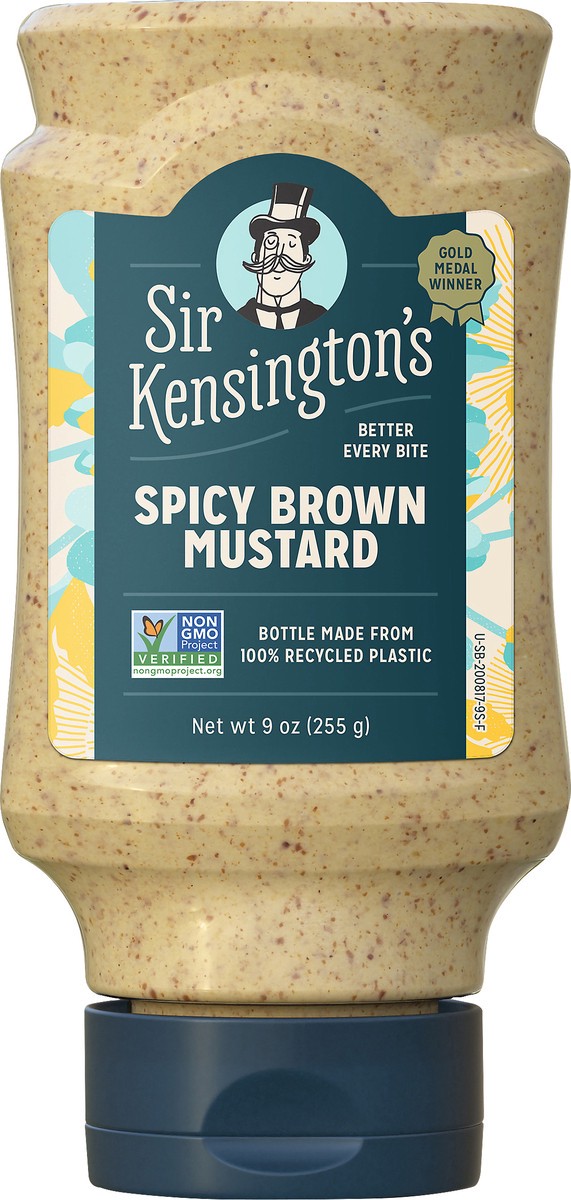 slide 4 of 7, Sir Kensington's SK MUSTARD Spicy Brown SQ, 9 oz