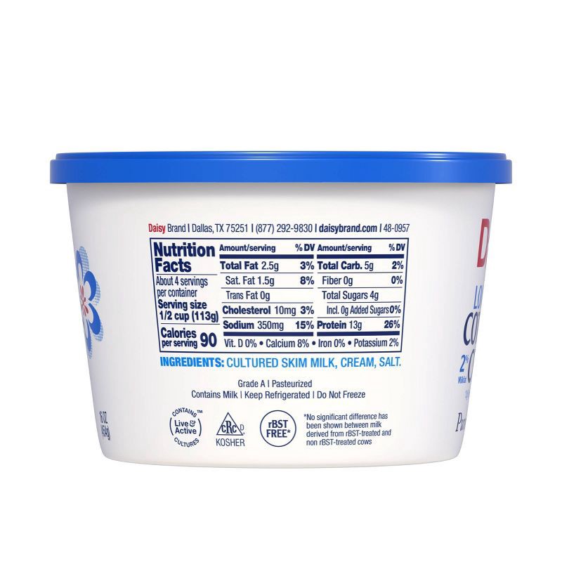 slide 2 of 3, Daisy Brand Cottage Cheese 2% - 16oz, 16 oz