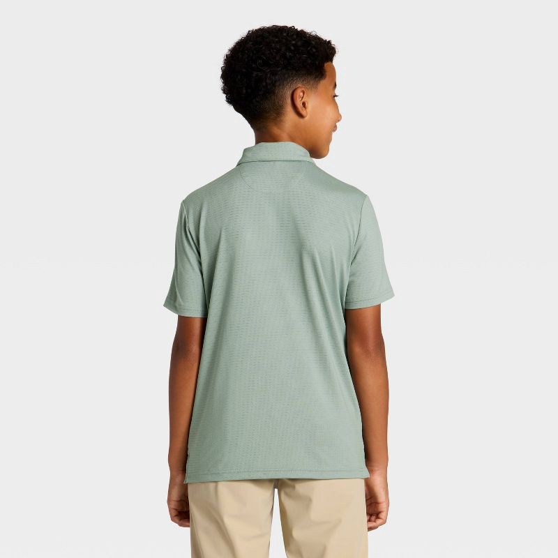 slide 2 of 3, Boys' Golf Polo Shirt - All In Motion™ Sage Green XS, 1 ct