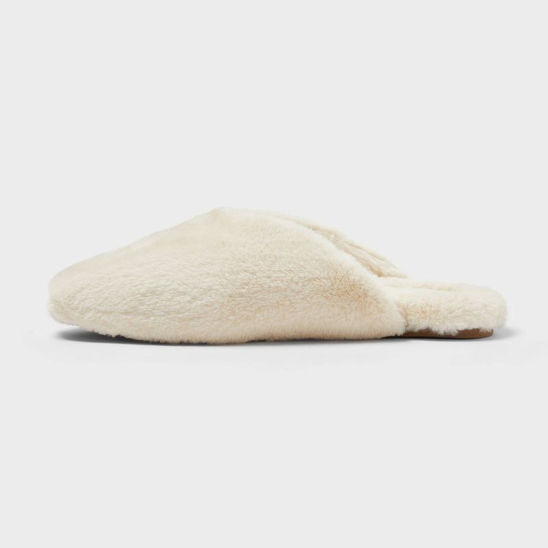 slide 2 of 4, Women's Cozy Alpine Kylar Mule Slippers - Universal Thread™ Cream 10, 1 ct