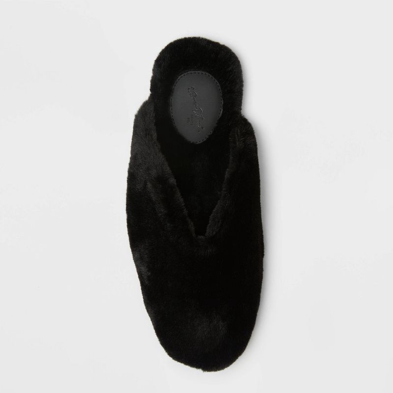 slide 3 of 4, Women's Cozy Alpine Kylar Mule Slippers - Universal Thread™ Black 8, 1 ct