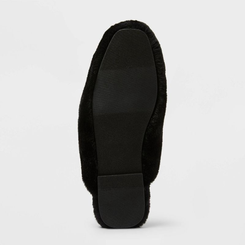 slide 4 of 4, Women's Cozy Alpine Kylar Mule Slippers - Universal Thread™ Black 9, 1 ct