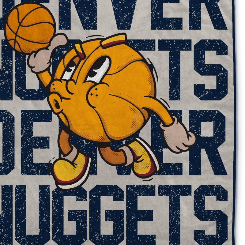 slide 2 of 3, NBA Denver Nuggets 60"x80" Cartoon Basketball Ultra Cozy Blanket, 1 ct
