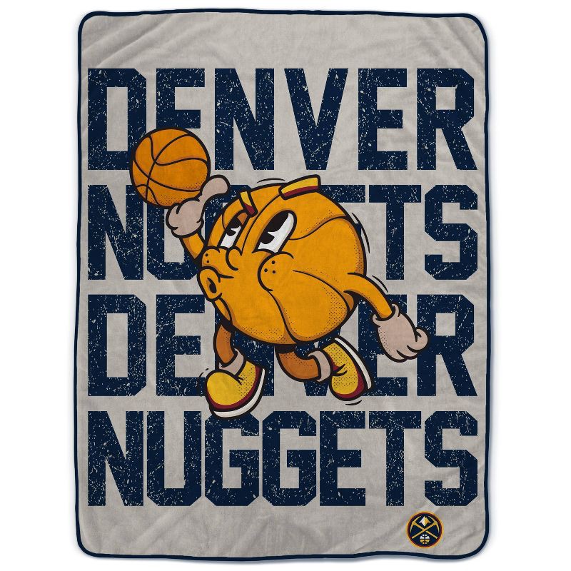 slide 1 of 3, NBA Denver Nuggets 60"x80" Cartoon Basketball Ultra Cozy Blanket, 1 ct