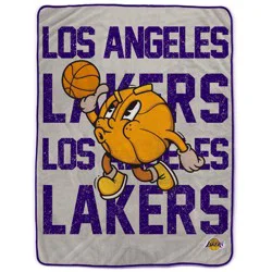NBA Los Angeles Lakers 60"x80" Cartoon Basketball Ultra Cozy Blanket