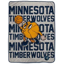 NBA Minnesota Timberwolves 60"x80" Cartoon Basketball Ultra Cozy Blanket